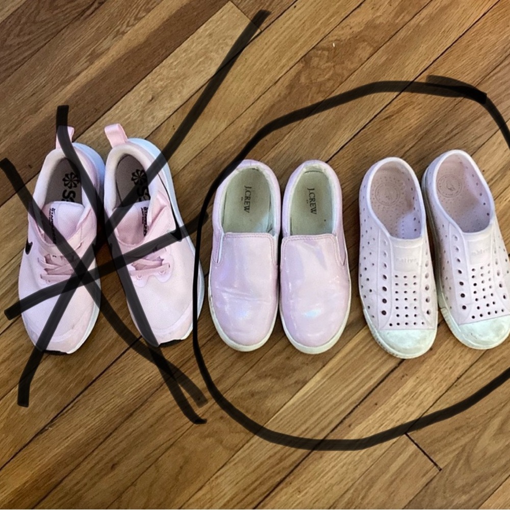 Set of 2-Kids Pink Sneakers and Natives